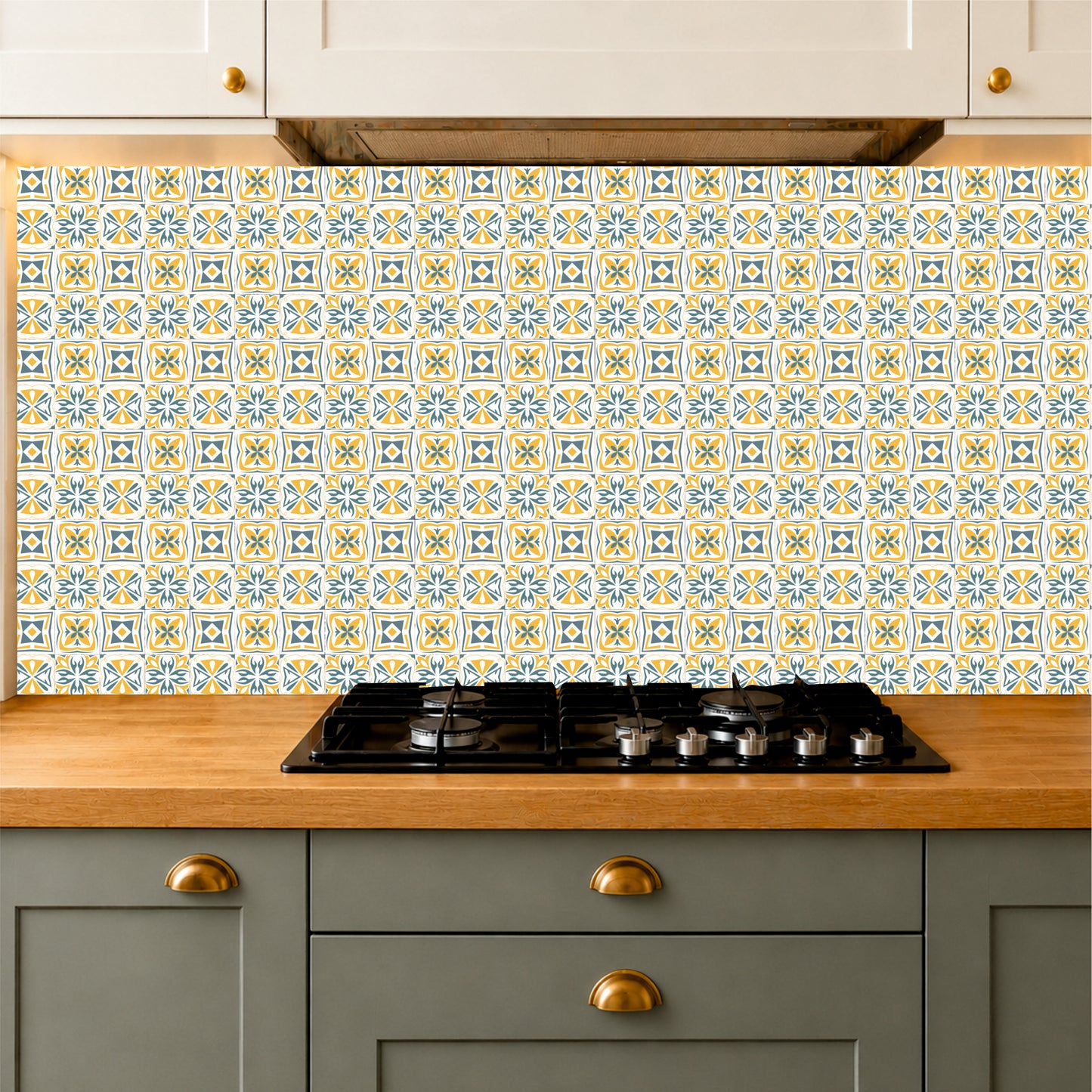 Mustard & Sage Patchwork Tile Sticker Set