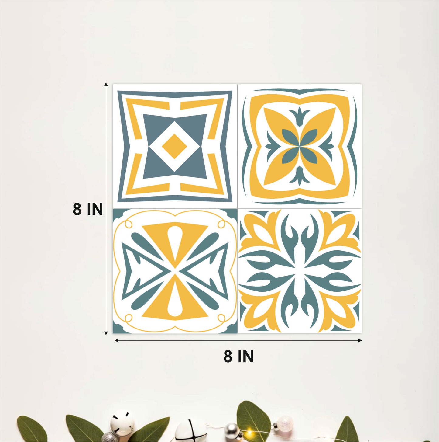 Mustard & Sage Patchwork Tile Sticker Set