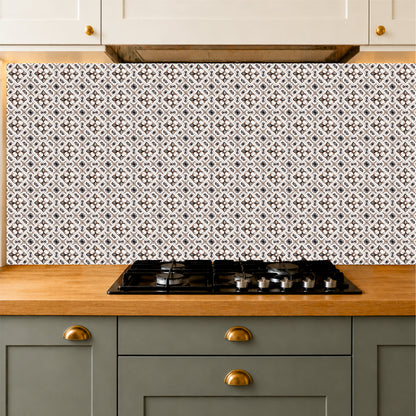 Vintage Floral Diamond Tile Sticker