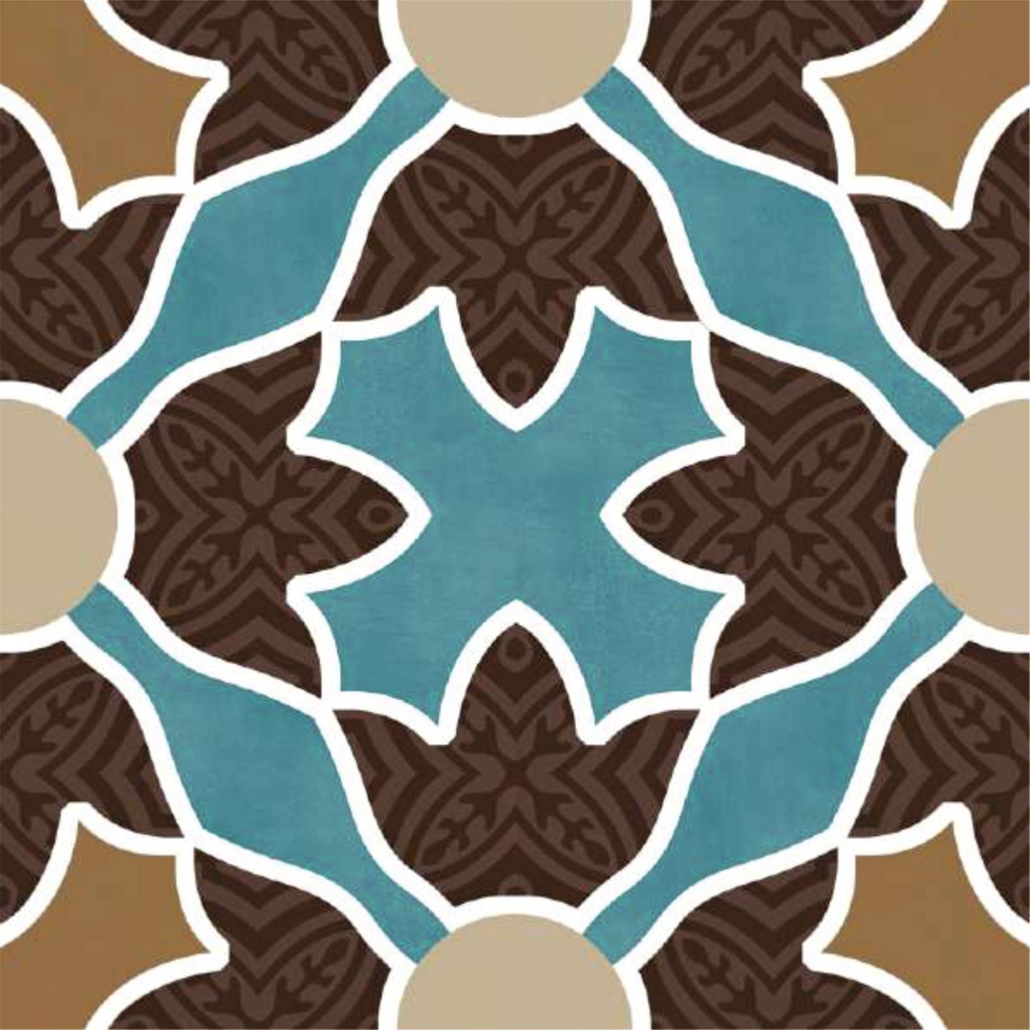 Turquoise Moroccan Geometric Tile Sticker