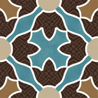Turquoise Moroccan Geometric Tile Sticker