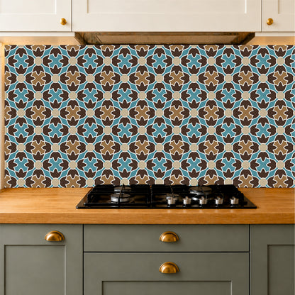 Turquoise Moroccan Geometric Tile Sticker