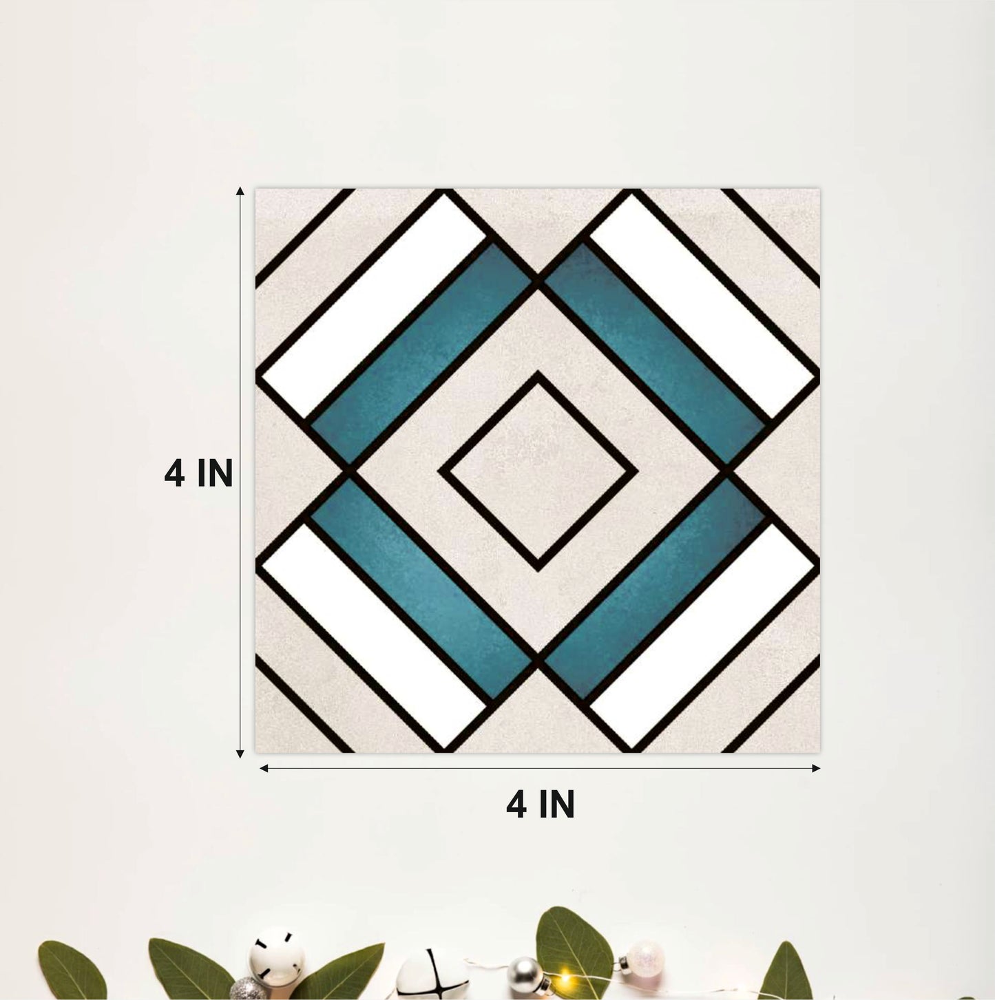 Modern Blue Geometric Tile Sticker