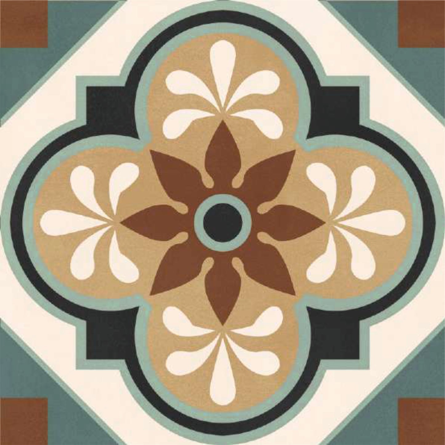 Classic Beige & Sage Decorative Tile Sticker