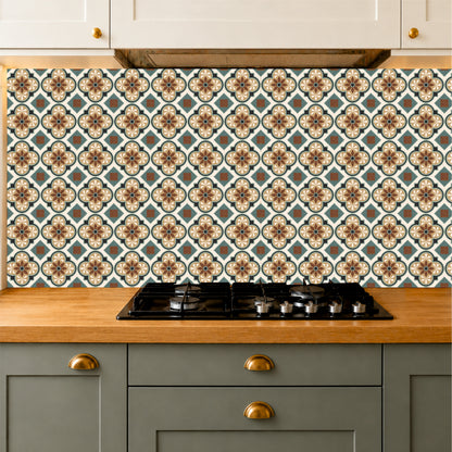 Classic Beige & Sage Decorative Tile Sticker