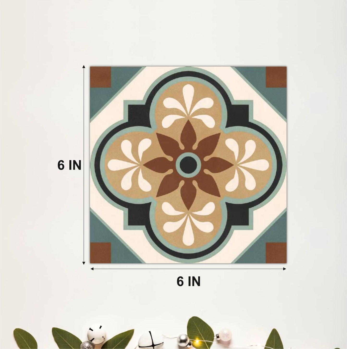 Classic Beige & Sage Decorative Tile Sticker