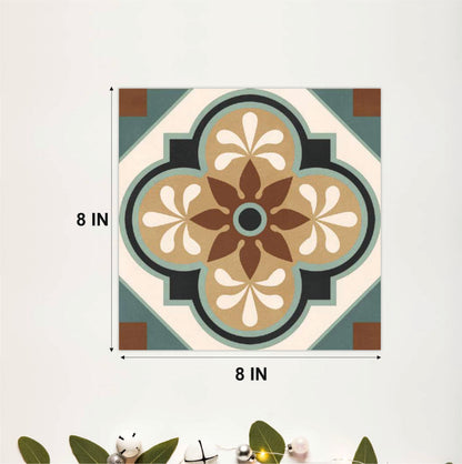 Classic Beige & Sage Decorative Tile Sticker