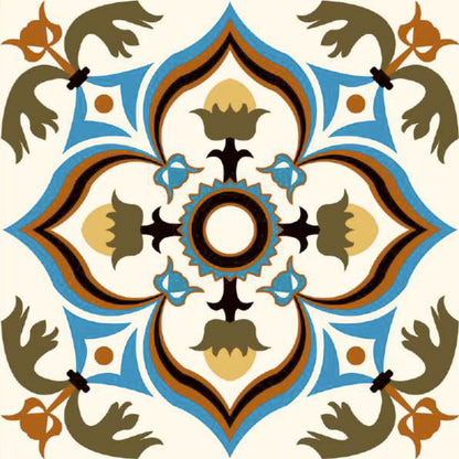 DPTS-227-Mediterranean Floral Mosaic Tile Sticke