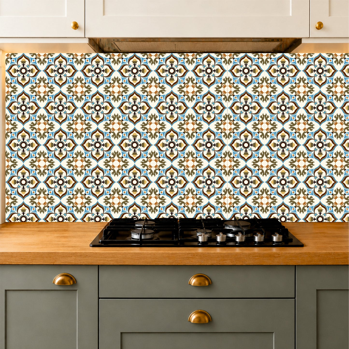 DPTS-227-Mediterranean Floral Mosaic Tile Sticke