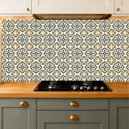 DPTS-227-Mediterranean Floral Mosaic Tile Sticke