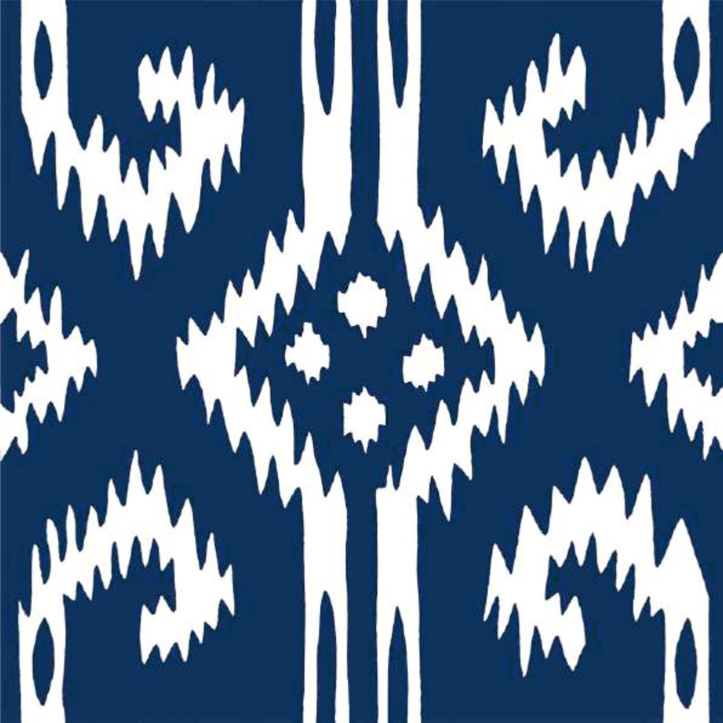 Indigo Ikat Pattern Tile Sticker