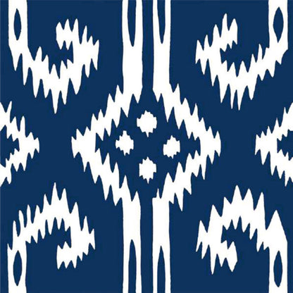 Indigo Ikat Pattern Tile Sticker