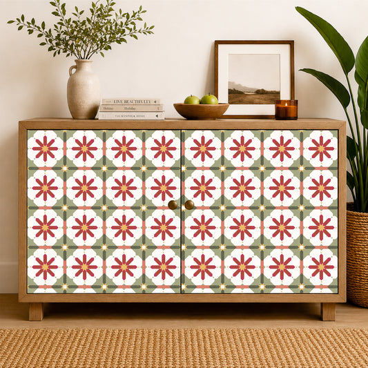 Rustic Terracotta Moroccan Star Tile Sticker