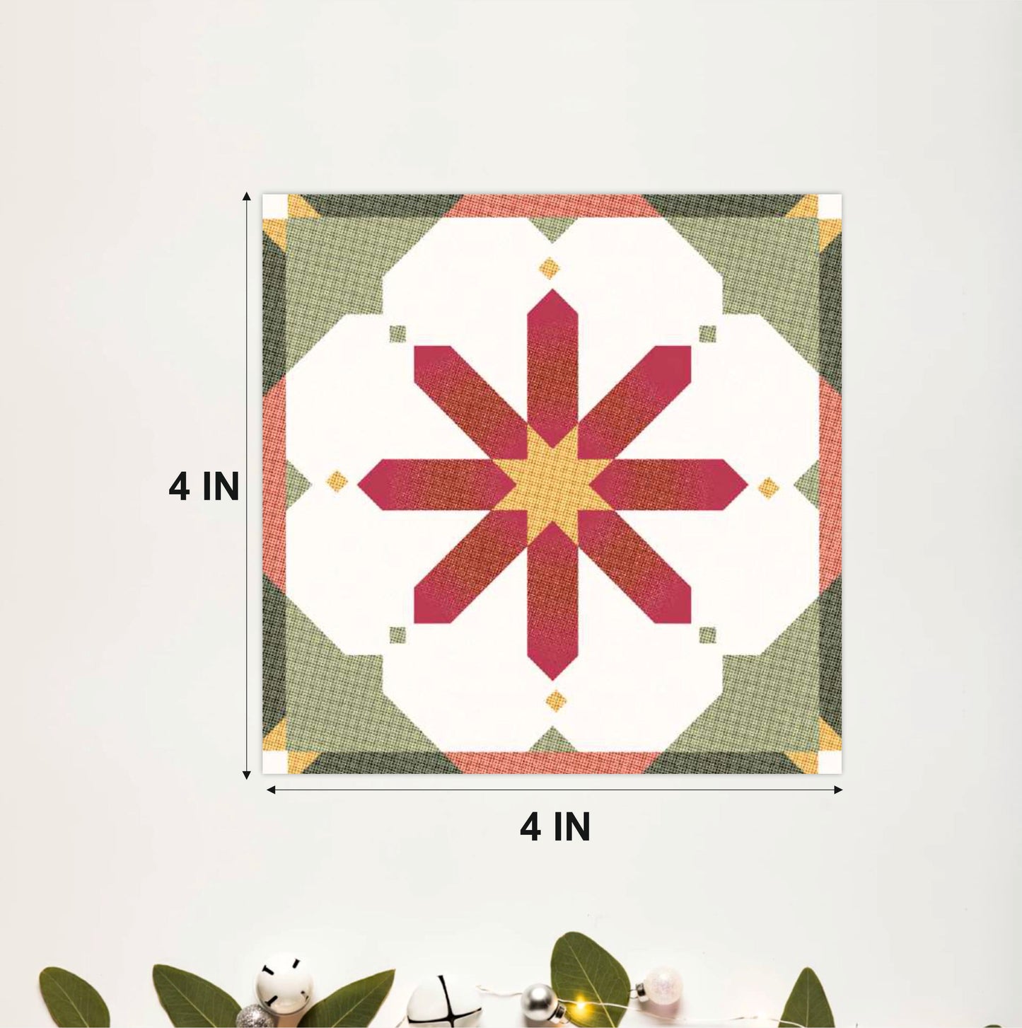 Rustic Terracotta Moroccan Star Tile Sticker