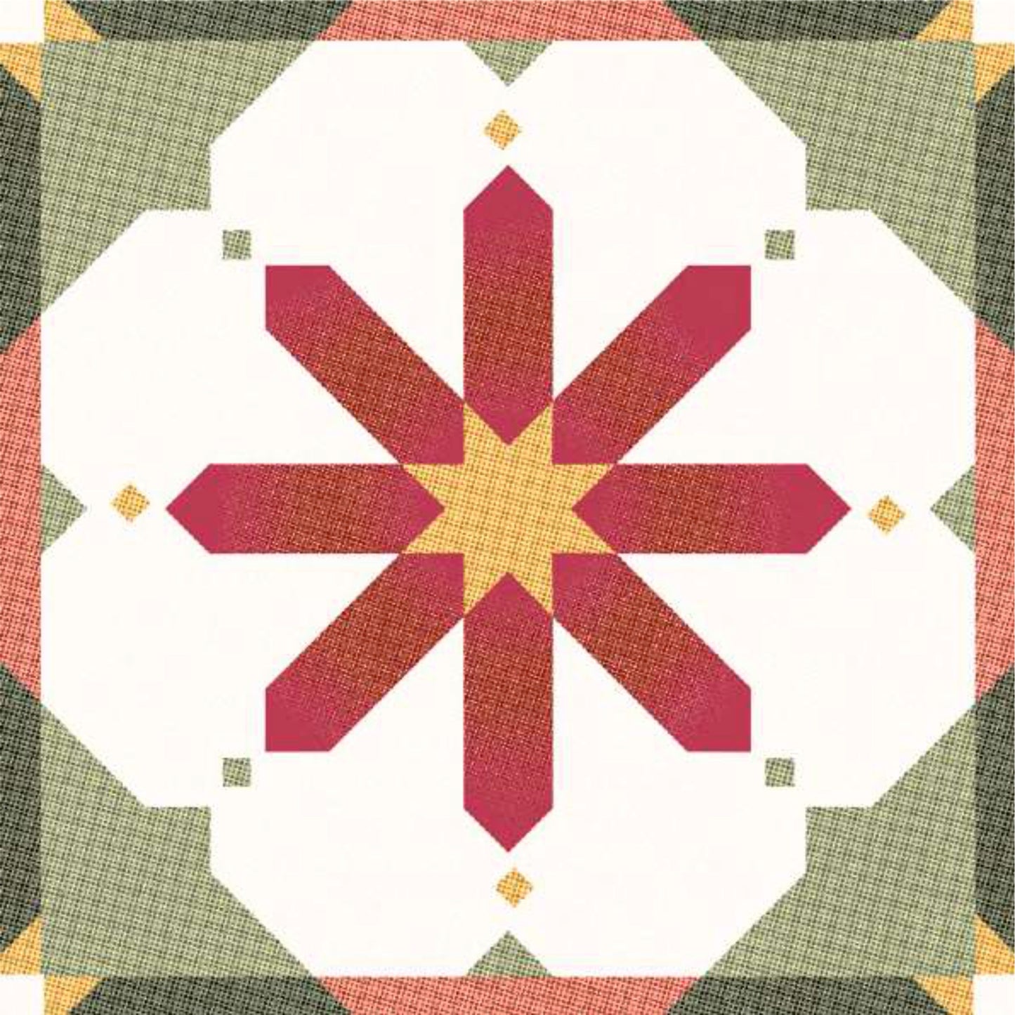 Rustic Terracotta Moroccan Star Tile Sticker