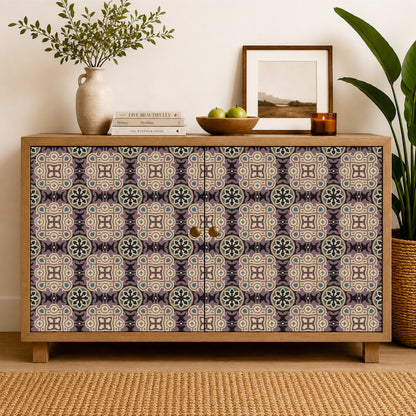 Vintage Victorian Floral Mosaic Tile Sticker