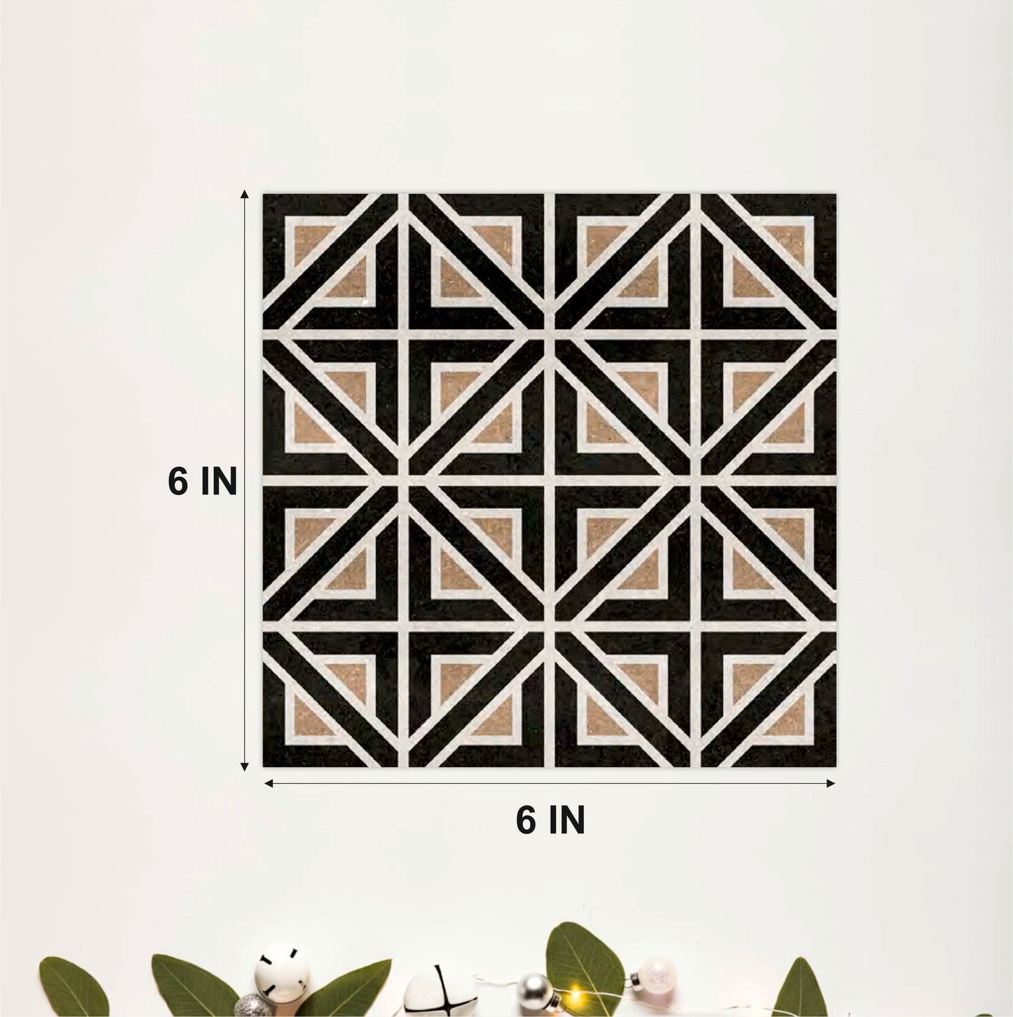 Modern Black Geometric Mosaic Tile Sticker