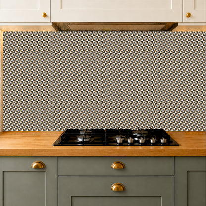 Modern Black & Sand Geometric Tile Sticker
