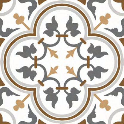 Rustic Grey & Mustard Floral Tile Sticker