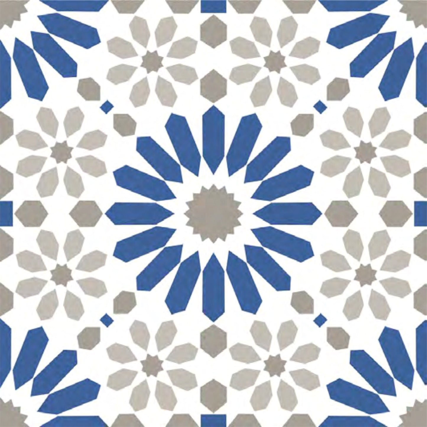 Blue Moroccan Floral Tile Sticker