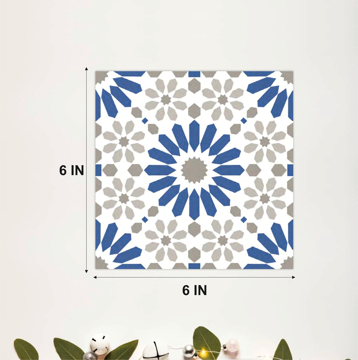 Blue Moroccan Floral Tile Sticker