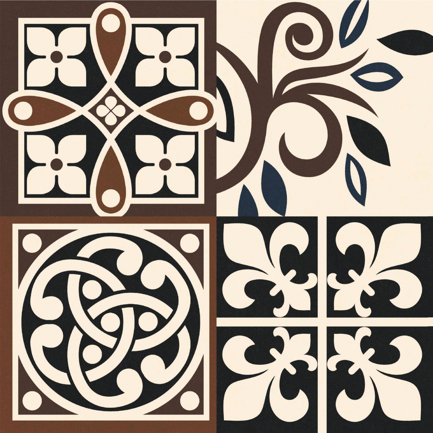 Vintage Assorted Moroccan Tile Sticker Set