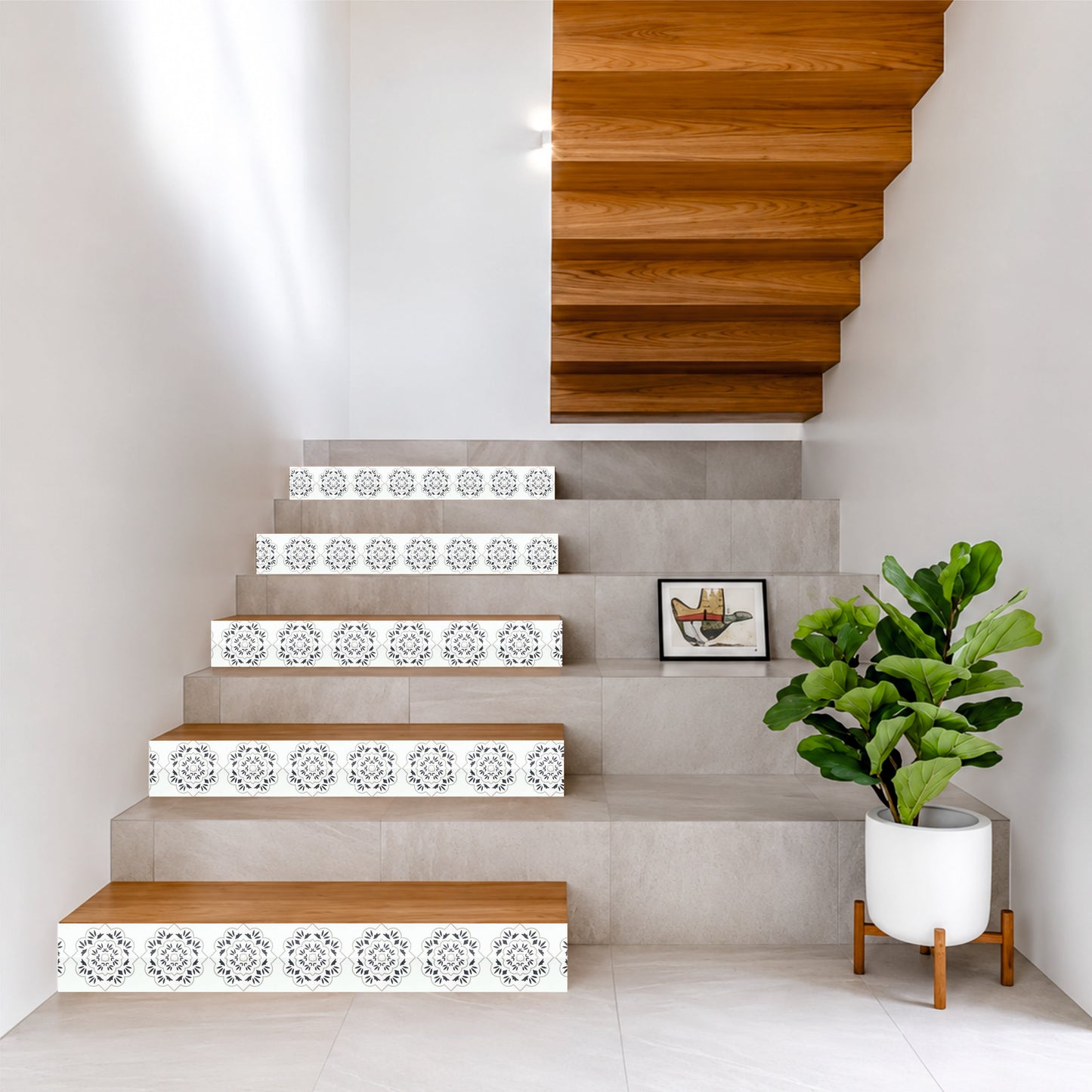 Minimal Floral Corner Tile Sticker