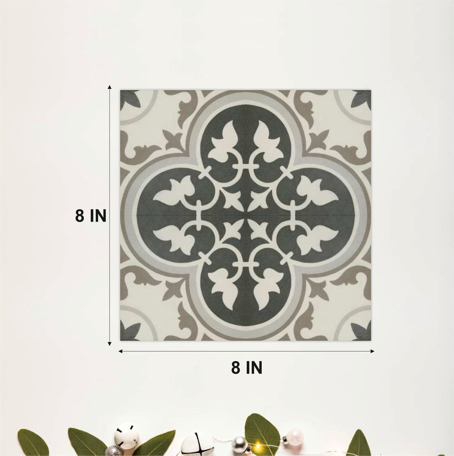 Vintage Gothic Floral Tile Sticker