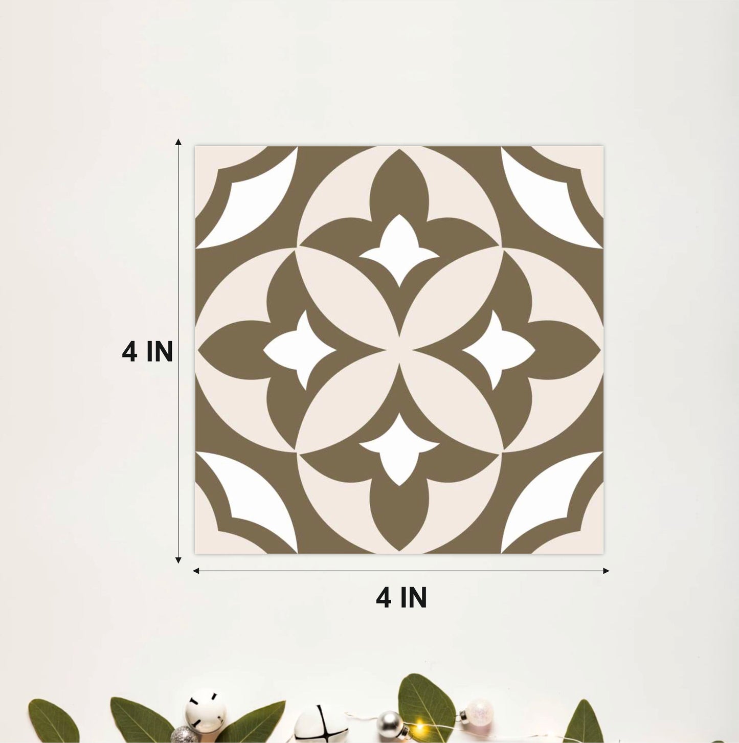 Olive Floral Moroccan Tile Sticker
