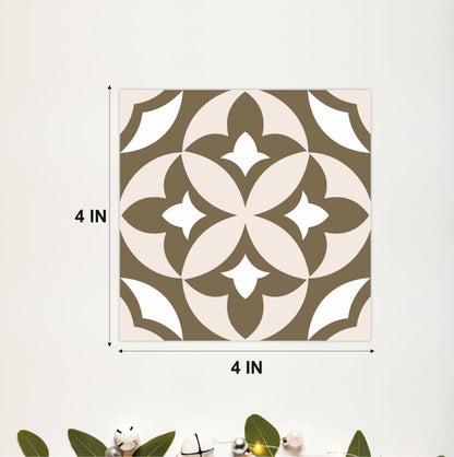 Olive Floral Moroccan Tile Sticker