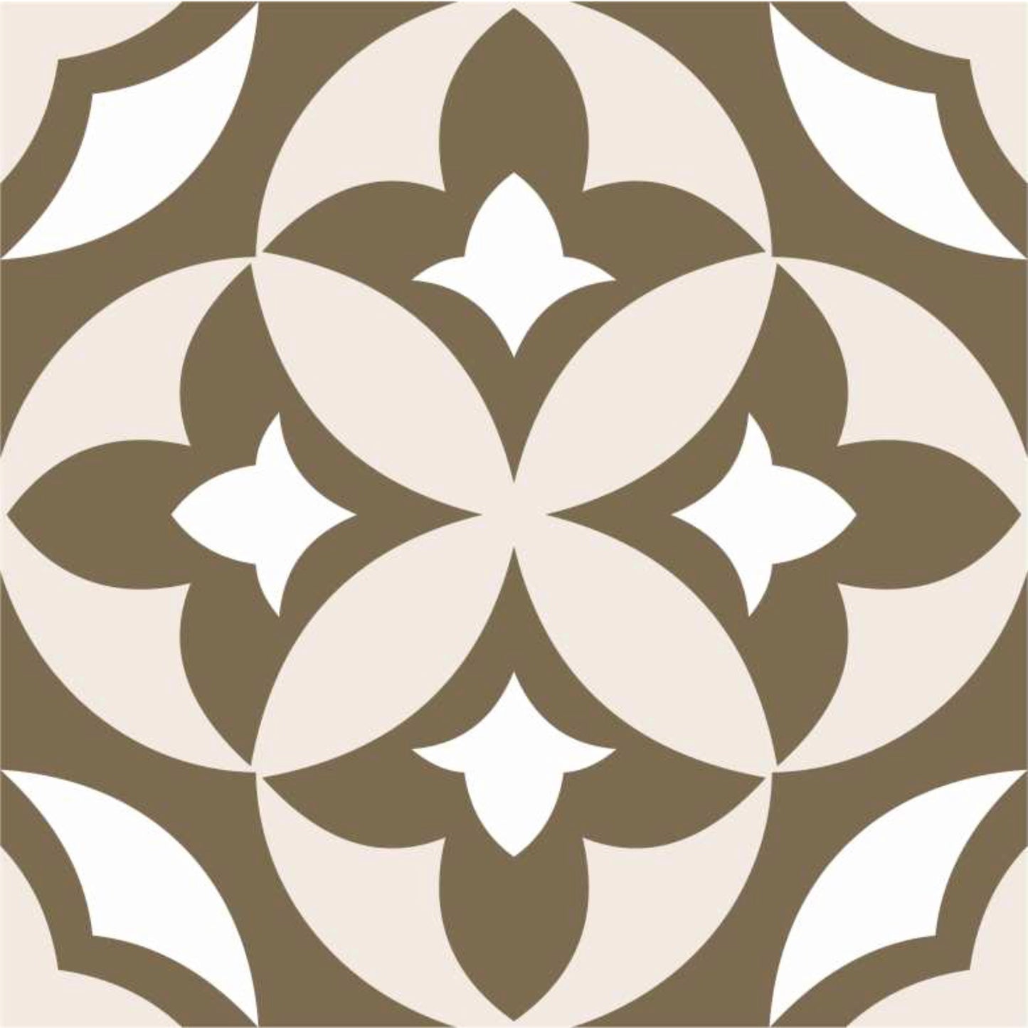 Olive Floral Moroccan Tile Sticker