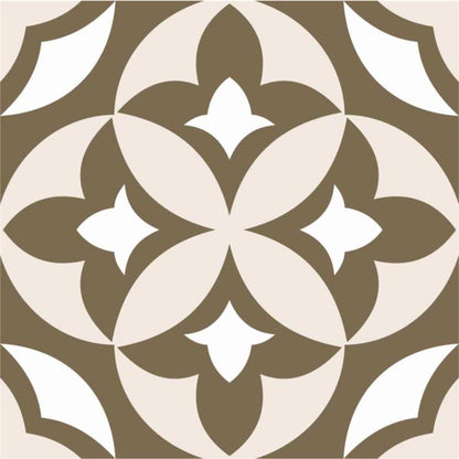 Olive Floral Moroccan Tile Sticker