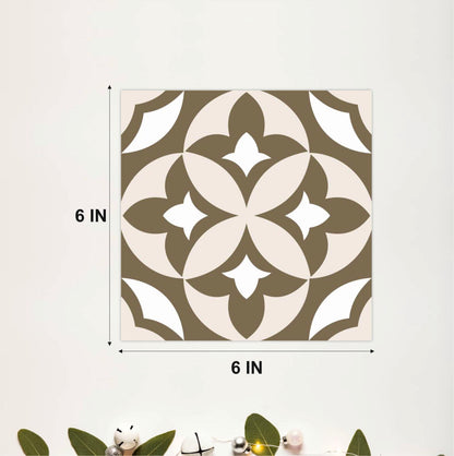 Olive Floral Moroccan Tile Sticker
