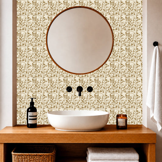 Natural Timber Pattern Tile Sticker