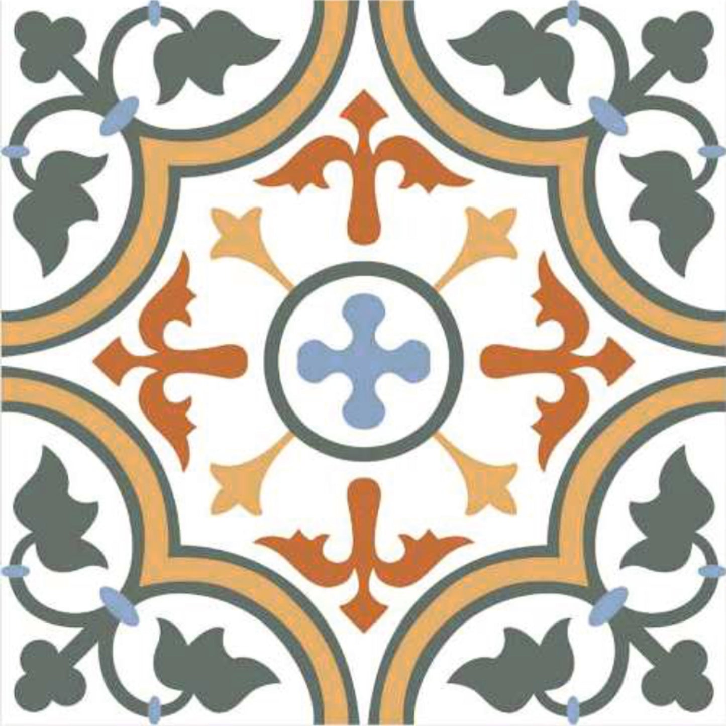 Elegant Ornamental Wall & Floor Tile Sticker