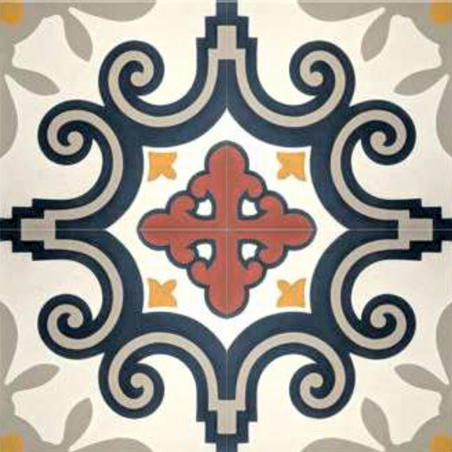 Vintage Mediterranean Scroll Tile Sticker