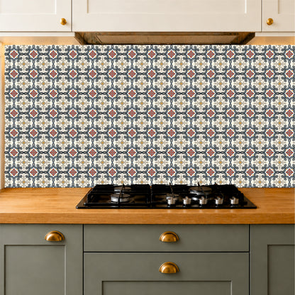 Vintage Mediterranean Scroll Tile Sticker