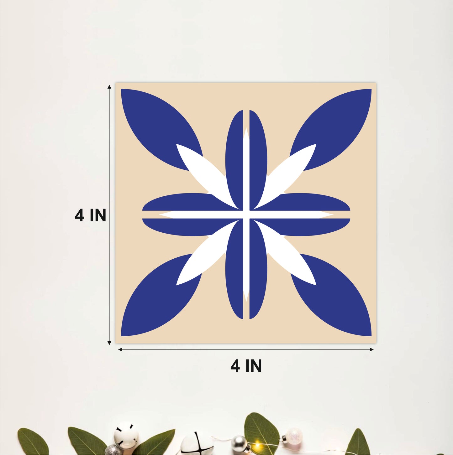 Cobalt Botanical Tile Sticker