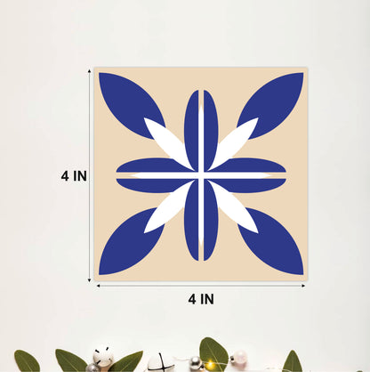 Cobalt Botanical Tile Sticker