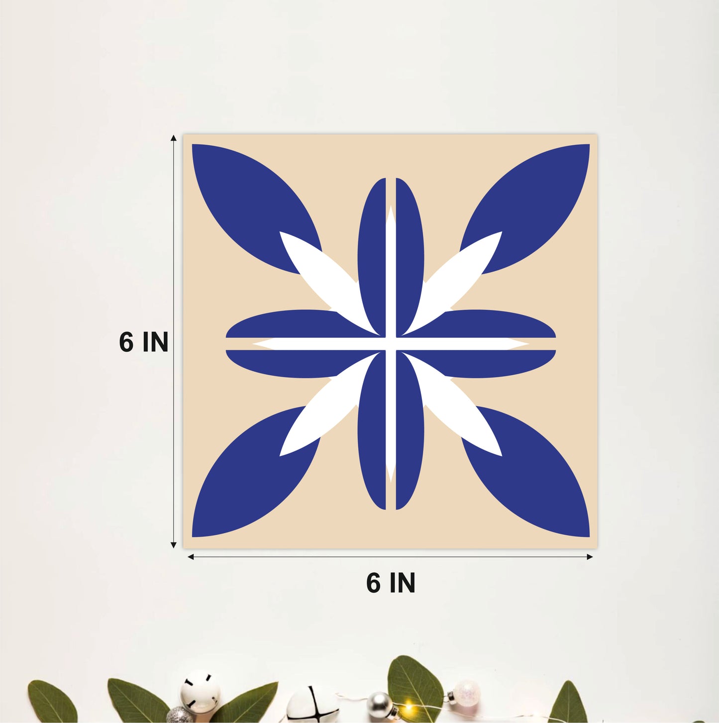 Cobalt Botanical Tile Sticker