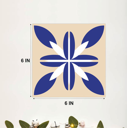 Cobalt Botanical Tile Sticker