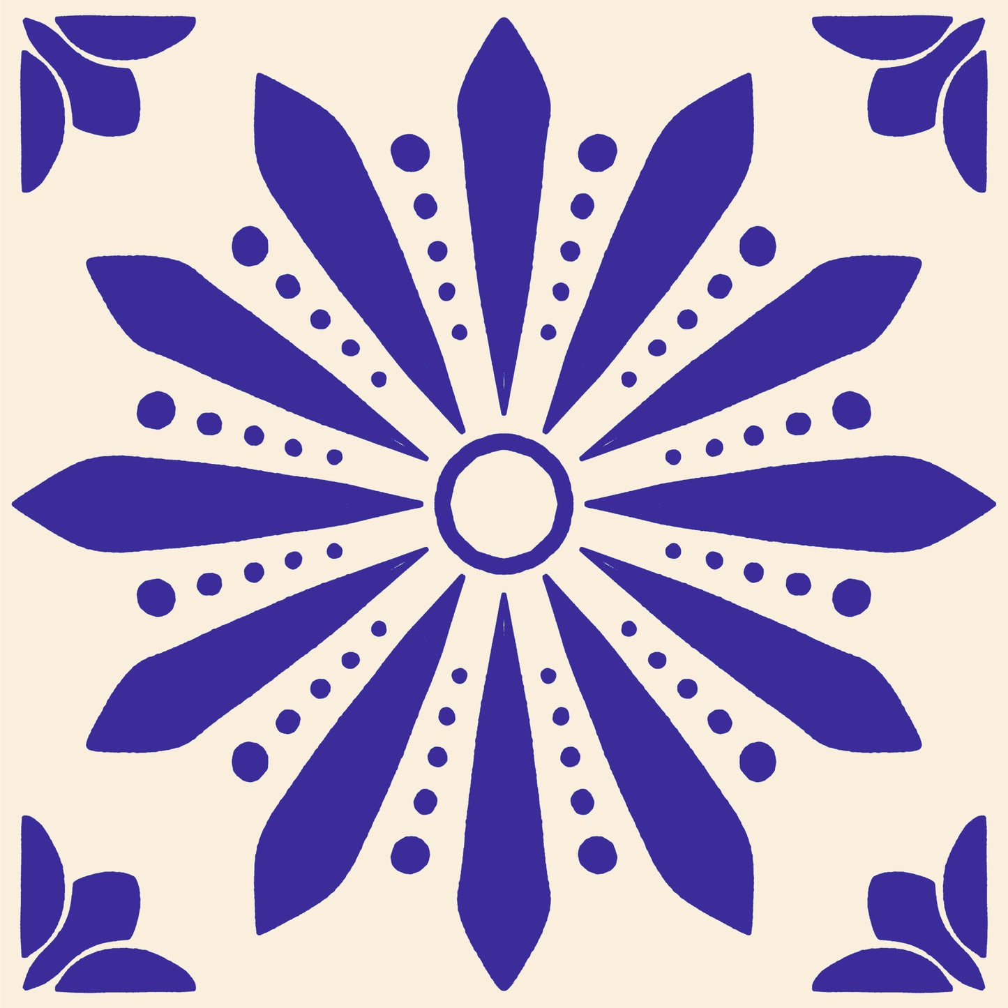 Azure Bloom Tile Sticker