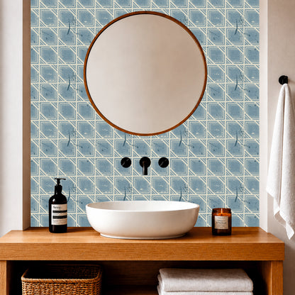 Retro Blueprint Tile Sticker