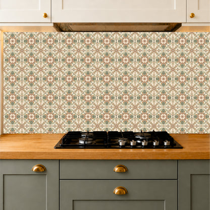 Earthy Folk Pattern Tile Sticker