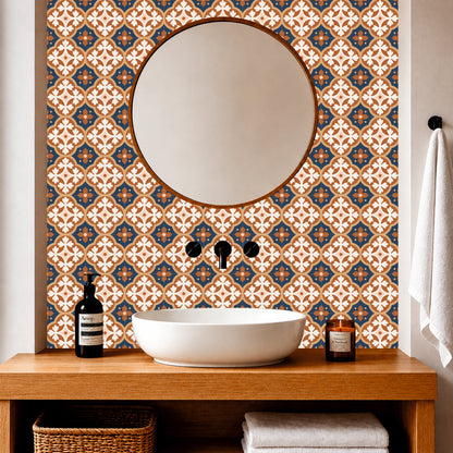 Terracotta Quatrefoil Tile Sticker