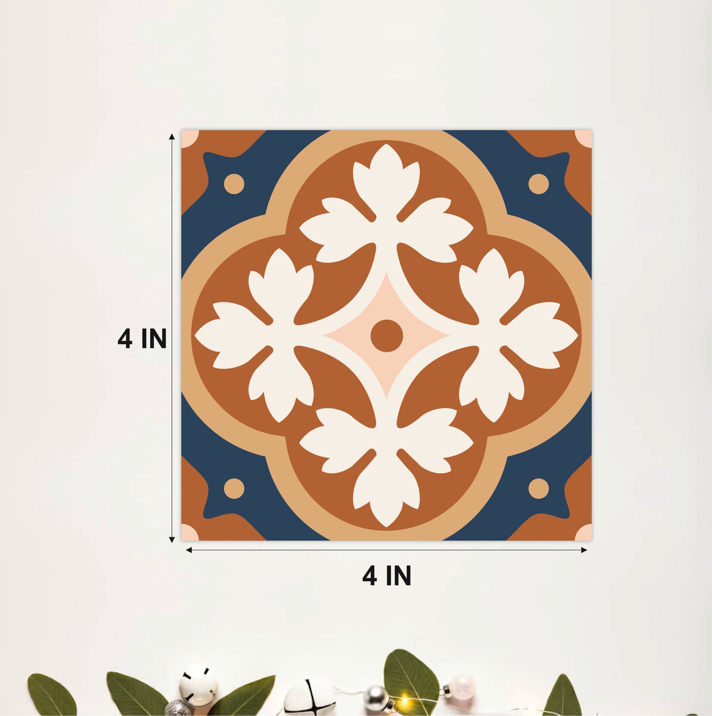 Terracotta Quatrefoil Tile Sticker