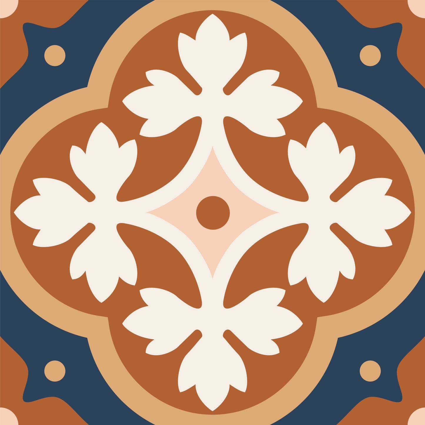 Terracotta Quatrefoil Tile Sticker