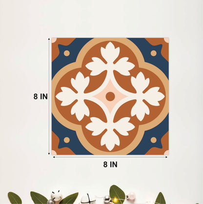Terracotta Quatrefoil Tile Sticker