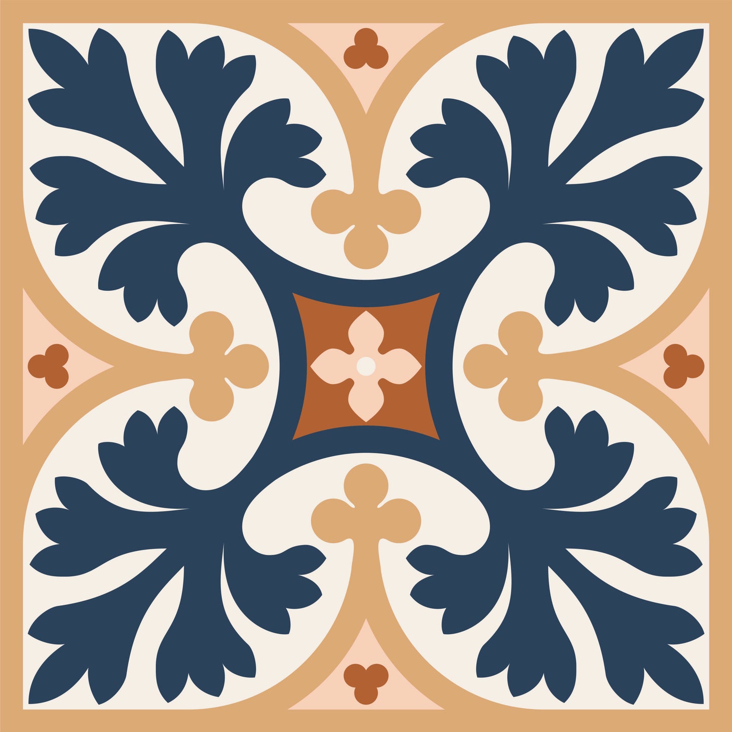 Mediterranean Acanthus Tile Sticker