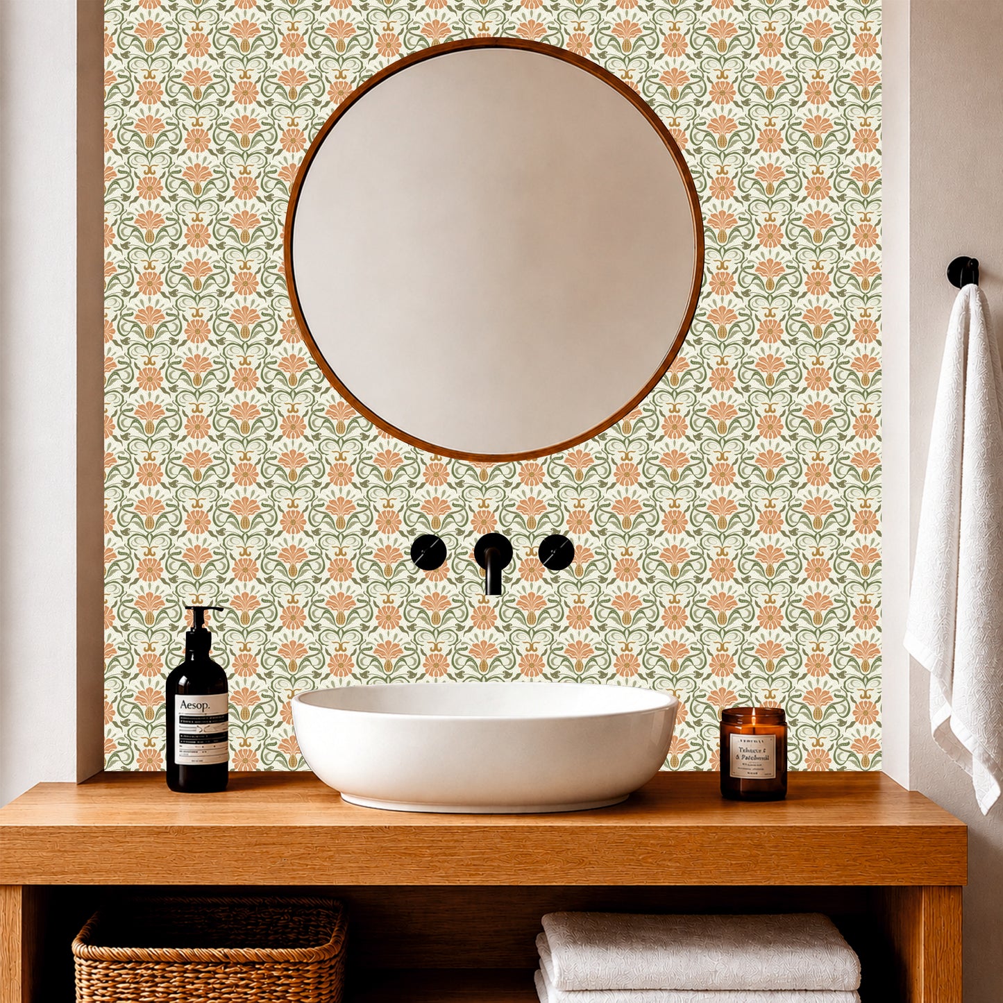 Victorian Floral Vine Tile Sticker
